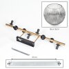 Ripoll ceiling light, globe light gold, black, 8-light sources