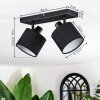 Bassagoda ceiling light, ceiling spotlight black, 2-light sources