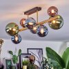 Chehalis ceiling light, globe light gold, black, 8-light sources