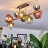 Chehalis ceiling light, globe light gold, black, 8-light sources