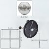 Ripoll ceiling light, globe light brass, black, 5-light sources