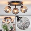Chehalis ceiling light, globe light Smoke-coloured, 3-light sources