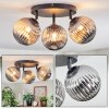 Chehalis ceiling light, globe light 25 cm Smoke-coloured, 3-light sources