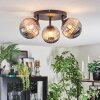 Chehalis ceiling light, globe light 25 cm Smoke-coloured, 3-light sources