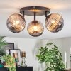 Chehalis ceiling light, globe light 25 cm Smoke-coloured, 3-light sources
