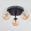 Chehalis ceiling light, globe light Amber, 3-light sources