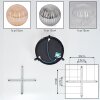 Chehalis ceiling light, globe light 25 cm Amber, clear, Smoke-coloured, 3-light sources