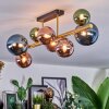 Chehalis ceiling light, globe light gold, black, 8-light sources