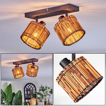 Cando ceiling light, ceiling spotlight black, 2-light sources