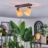 Lindberg ceiling light, ceiling spotlight black, 2-light sources