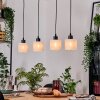 Bassagoda hanging light, pendant light Ecru, black, 4-light sources