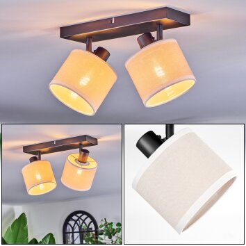 Bassagoda ceiling light, ceiling spotlight black, 2-light sources