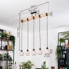 Bassagoda hanging light, pendant light Ecru, black, 5-light sources