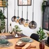 Koyoto hanging light, globe light, pendant light Ecru, black, 5-light sources