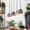 Koyoto hanging light, globe light, pendant light Ecru, black, 5-light sources
