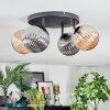 Chehalis ceiling light, globe light Amber, Smoke-coloured, 4-light sources