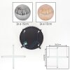 Chehalis ceiling light, globe light Amber, Smoke-coloured, 4-light sources