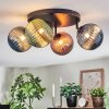 Chehalis ceiling light, globe light 30 cm blue, green, coppery, 4-light sources