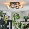 Chehalis ceiling light, globe light Amber, Smoke-coloured, 4-light sources