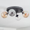 Chehalis ceiling light, globe light Amber, clear, Smoke-coloured, 4-light sources