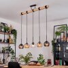 Koyoto hanging light, globe light, pendant light Ecru, black, 5-light sources