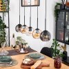 Koyoto hanging light, globe light, pendant light Ecru, black, 5-light sources