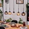 Koyoto hanging light, globe light, pendant light Ecru, black, 5-light sources