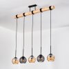 Koyoto hanging light, globe light, pendant light Ecru, black, 5-light sources