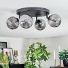 Chehalis ceiling light, globe light Smoke-coloured, 4-light sources