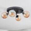 Chehalis ceiling light, globe light Amber, 4-light sources
