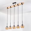 Koyoto hanging light, globe light, pendant light Ecru, black, 5-light sources