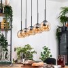 Koyoto hanging light, globe light, pendant light Ecru, black, 5-light sources