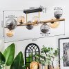 Chehalis ceiling light, globe light gold, black, 8-light sources