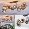 Chehalis ceiling light, globe light gold, black, 8-light sources