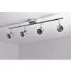 Wofi HOORN ceiling light LED chrome, 4-light sources