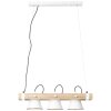 Brilliant Plow Pendant Light Dark wood, white, 3-light sources