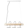 Brilliant Plow Pendant Light Dark wood, white, 3-light sources