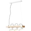 Brilliant Plow Pendant Light Dark wood, white, 3-light sources