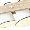 Brilliant Plow Pendant Light Dark wood, white, 3-light sources