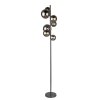 WOFI VILLA Floor Lamp chrome, black, 7-light sources