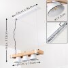 OKSBOL Pendant Light brown, Light wood, white, 3-light sources