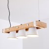 OKSBOL Pendant Light brown, Light wood, white, 3-light sources