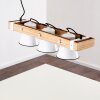 OKSBOL Pendant Light brown, Light wood, white, 3-light sources