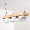 OKSBOL Pendant Light brown, Light wood, white, 3-light sources