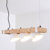 OKSBOL Pendant Light brown, Light wood, white, 3-light sources
