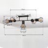 BARDHAMAN Ceiling Light black, 5-light sources
