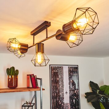 BARDHAMAN Ceiling Light black, 5-light sources