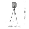 Eglo lights RINROE floor lamp black, 1-light source