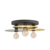 Eglo lights LINTMILL ceiling light, wall light brass, black, 3-light sources