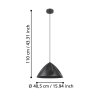 Eglo lights PODERE hanging light black, 1-light source